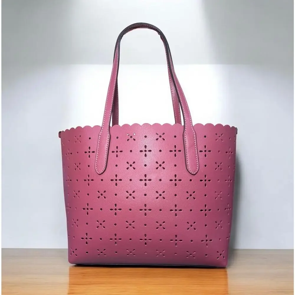 Coach CA199 Laser Cut Mini City Tote Bag - Picture 2 of 10